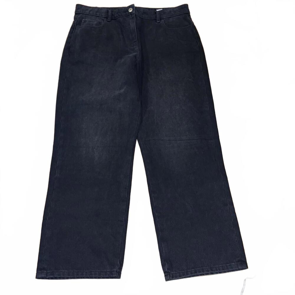 Collusion X005 Black Straight Leg Jeans 34x30 Grunge Skater Cotton 90s